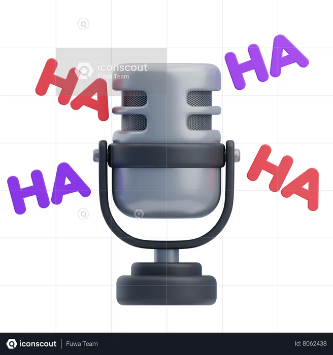 Funny Podcast  3D Icon