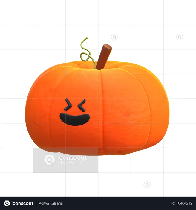 Funny Pumpkin  3D Icon