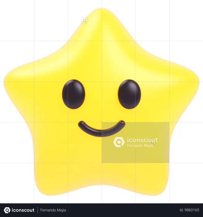 재미있는 별 Emoji 3D Icon