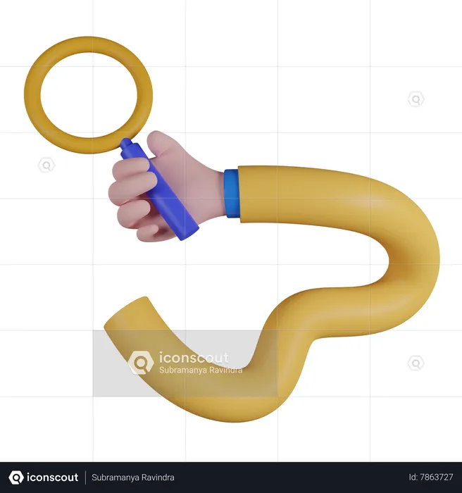 Funny Tangled Hand Hold Search  3D Icon