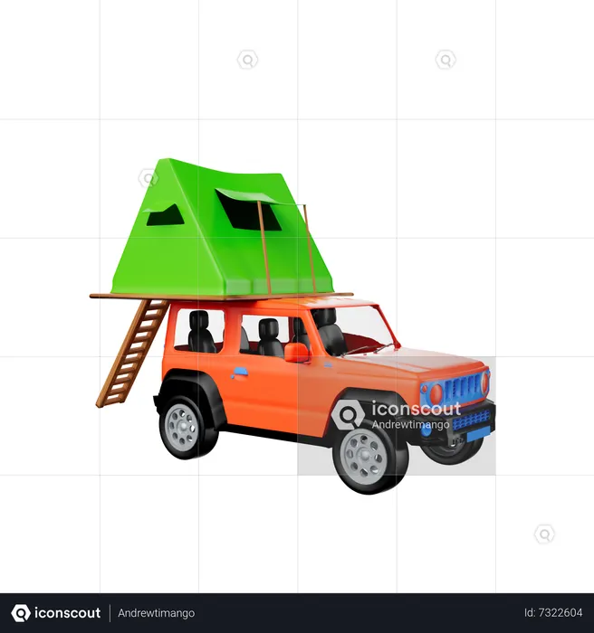 Camping de  3D Icon