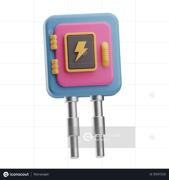 Fuse Box  3D Icon