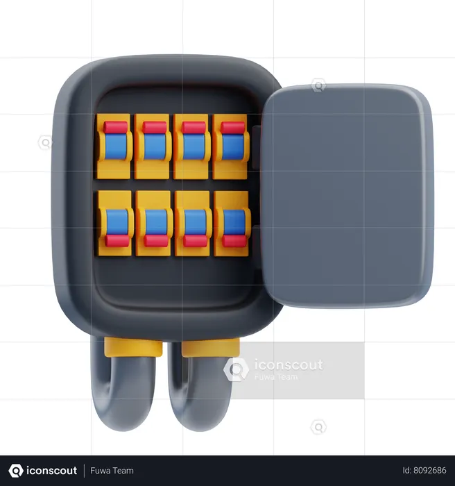 Fuse Box  3D Icon