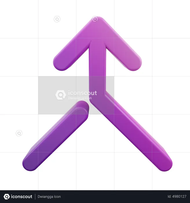 Fusionar flecha  3D Icon