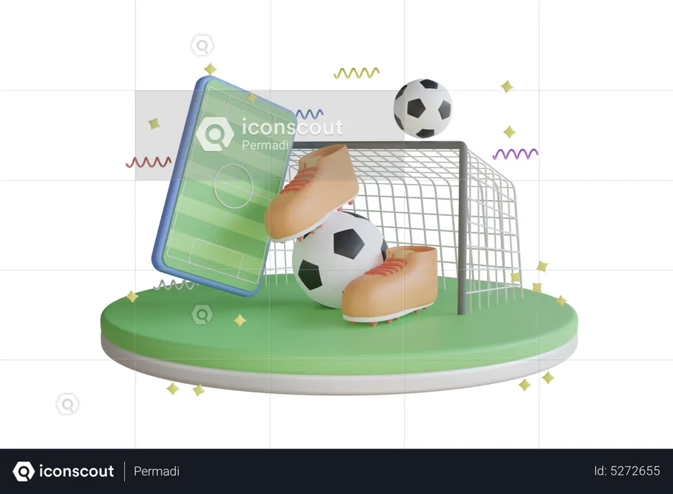 Fußball  3D Illustration