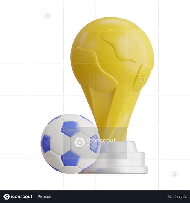 Fußballpokal  3D Icon