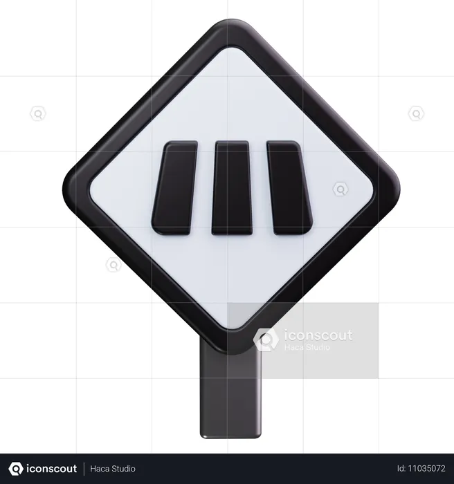 Zebrastreifen  3D Icon