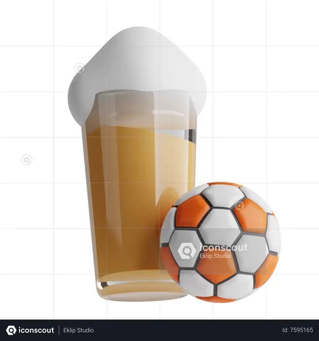 Cerveza de futbol  3D Icon