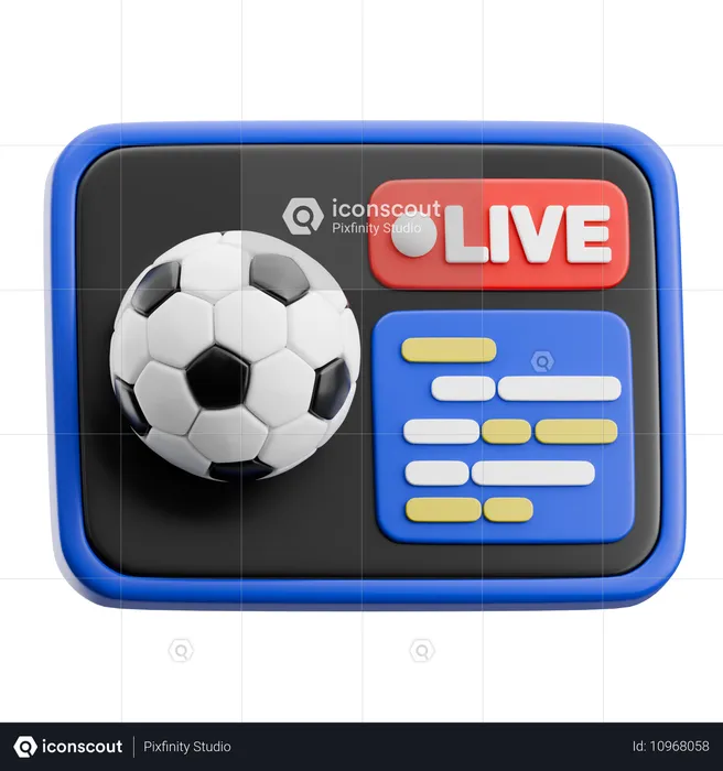 Futebol ao vivo  3D Icon