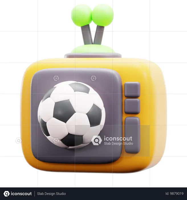 Televisão de futebol  3D Icon