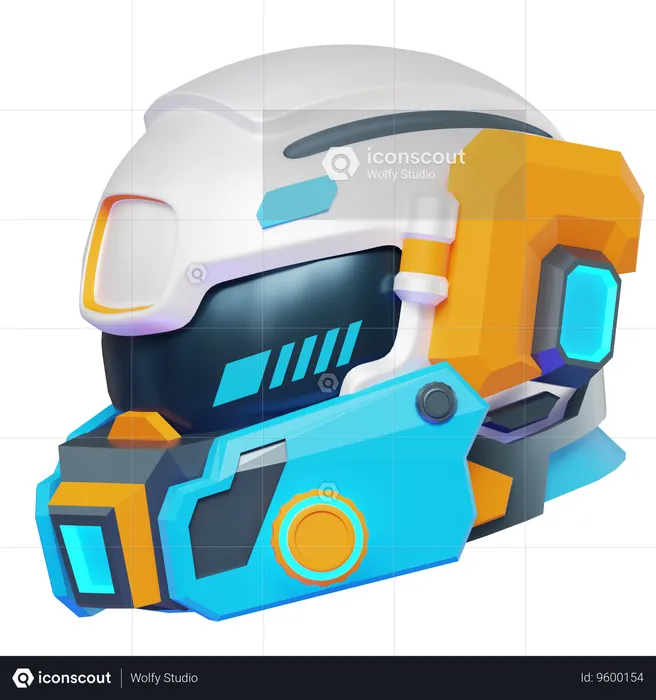 FUTURISIC HELMET  3D Icon