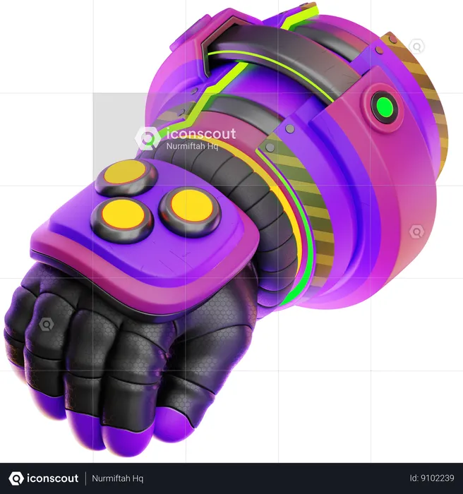 Futuristic Gloves  3D Icon