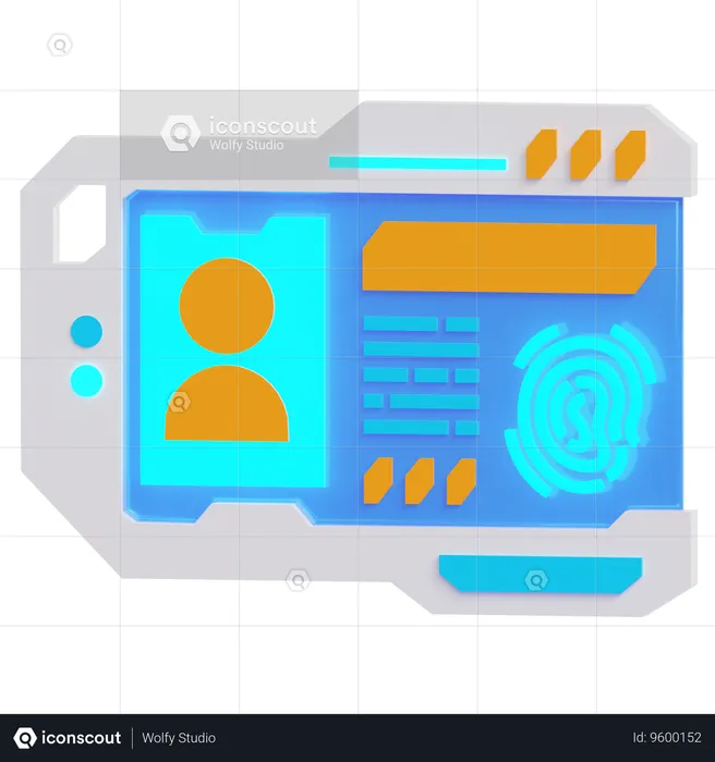 FUTURISTIC ID CARD  3D Icon