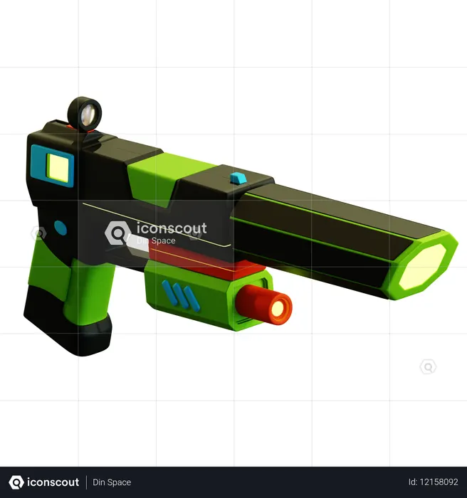 Futuristic Plasma Gun  3D Icon