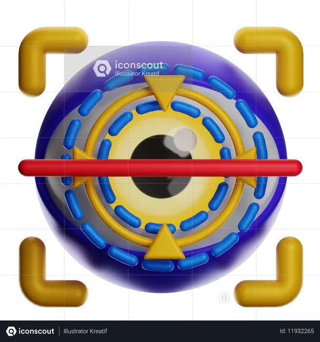 未来的な射撃標的  3D Icon