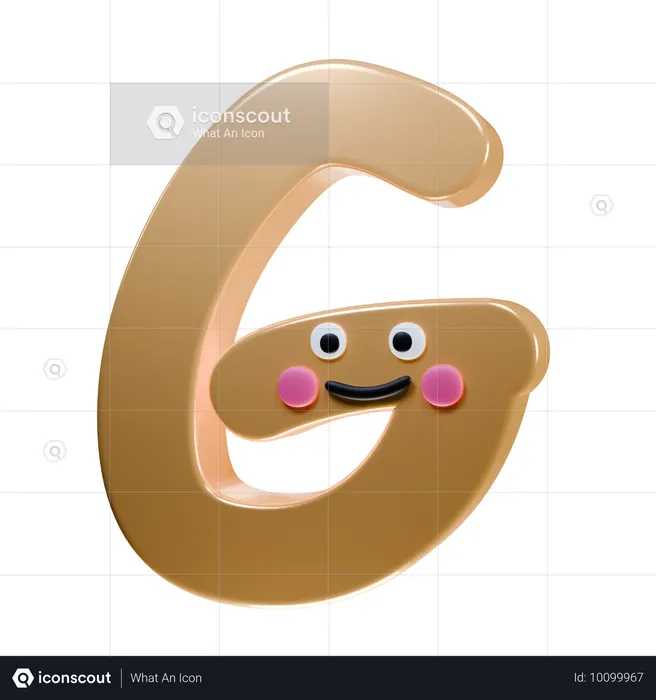 G Alphabet  3D Icon