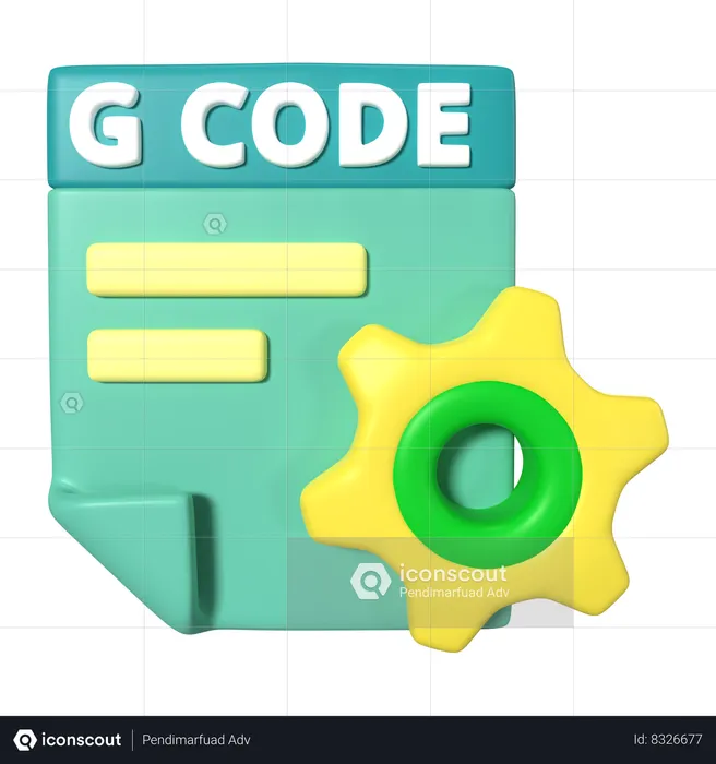 G Code File  3D Icon