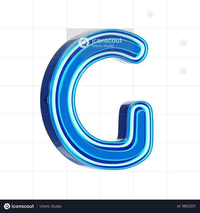 G 文字  3D Icon