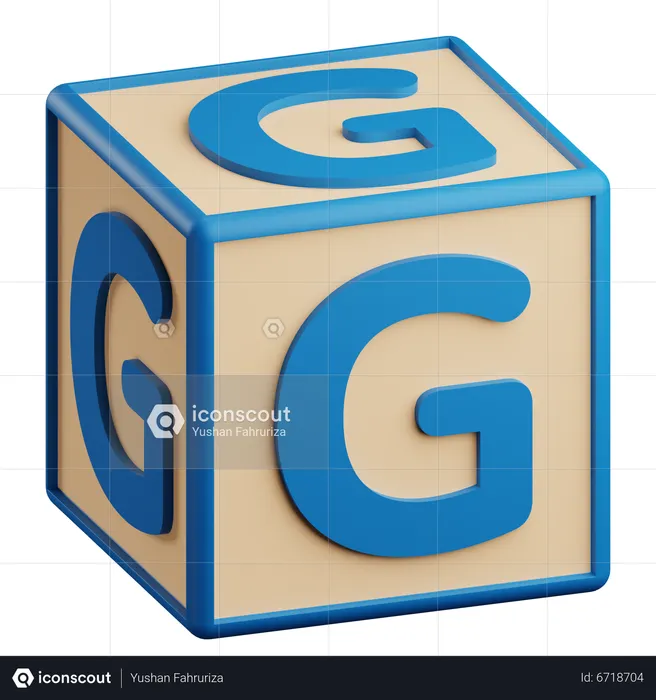 G Letter  3D Icon