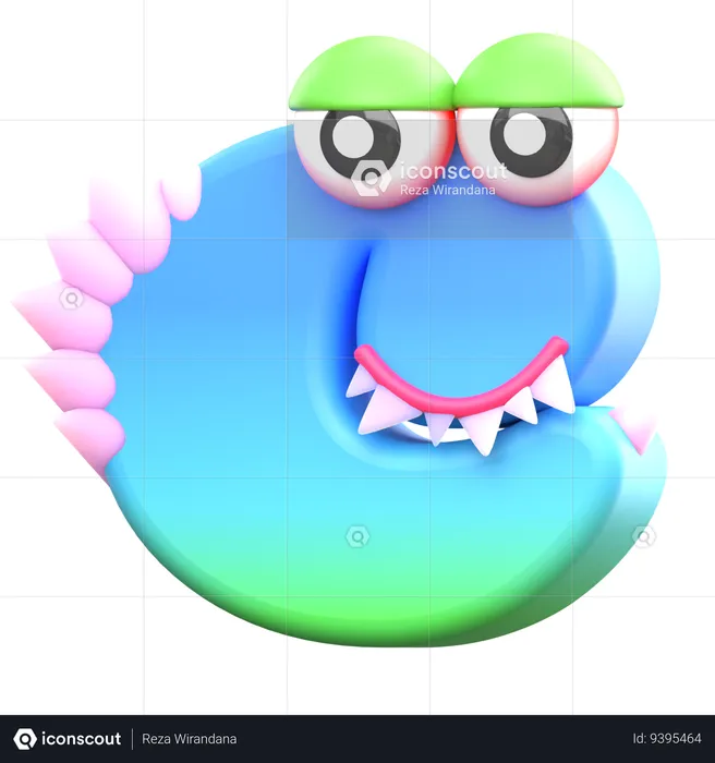 G Monster Alphabet  3D Icon