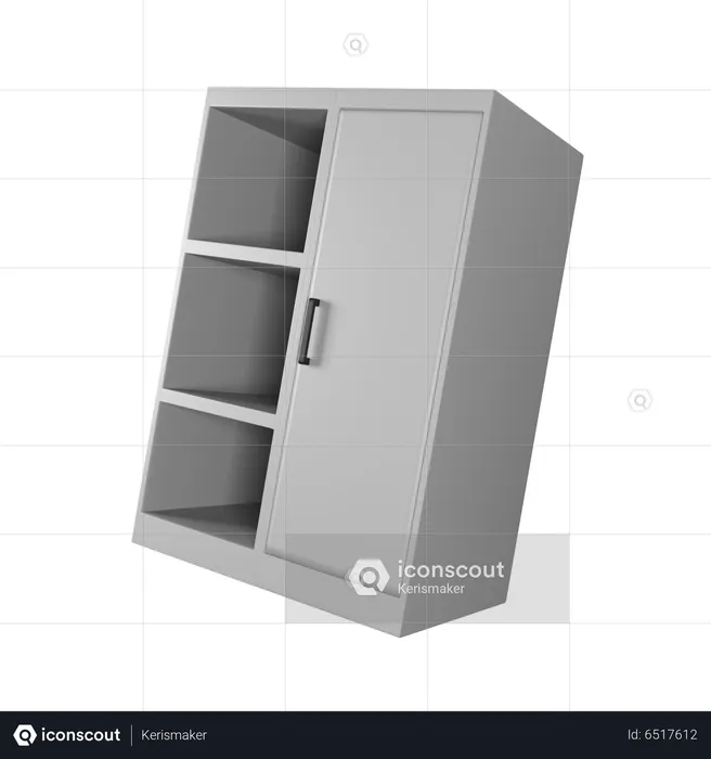 Gabinete Con Libro  3D Icon