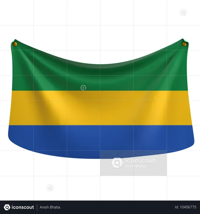 Gabon Flag 3D Icon