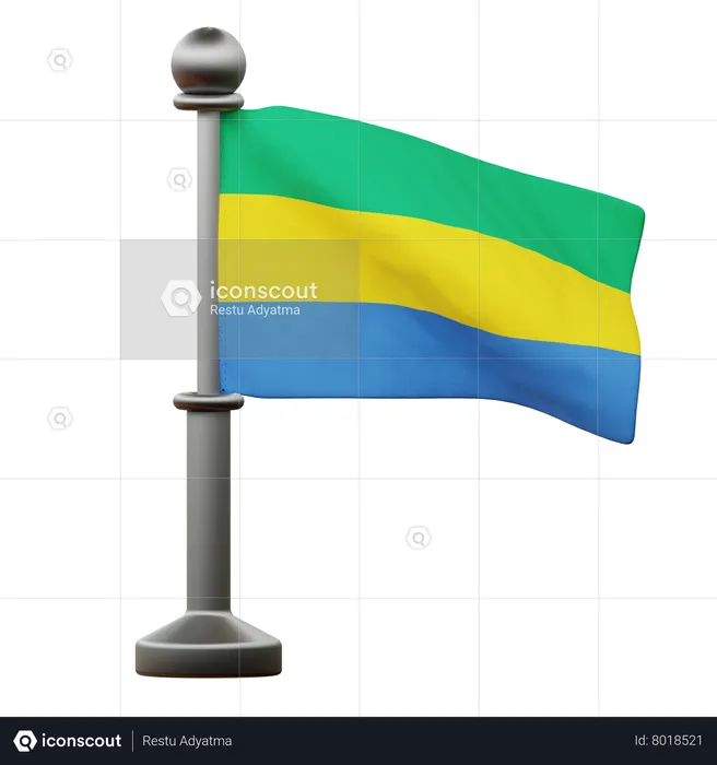 Gabon Flag Flag 3D Icon