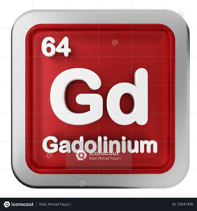 Gadolinium Periodic Table  3D Icon