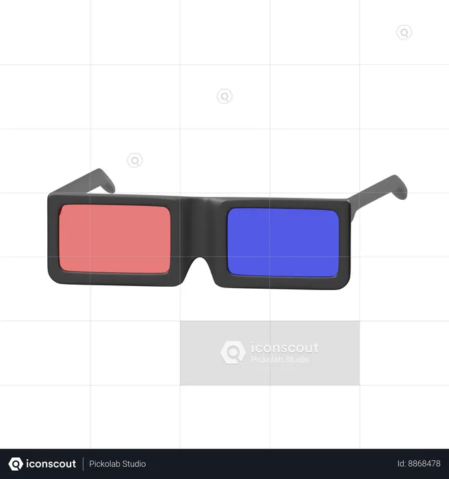 Gafas 3d  3D Icon