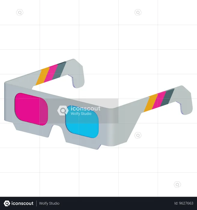 Gafas 3d  3D Icon