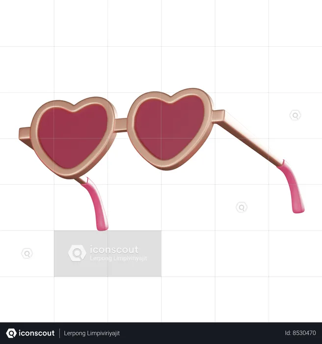 Gafas de amor  3D Icon