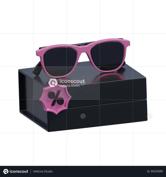 Venta de gafas de sol  3D Icon