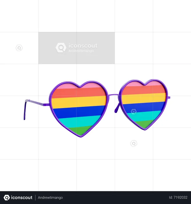 Gafas lgbtq  3D Icon