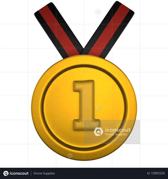 Médaille du gagnant  3D Icon