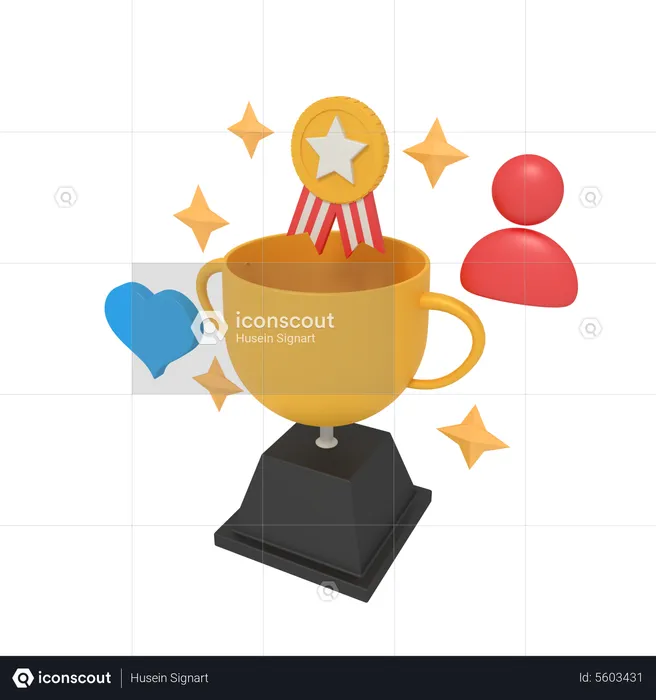 Trophée gagnant  3D Icon