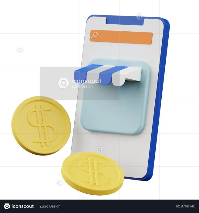 Gains en ligne  3D Icon