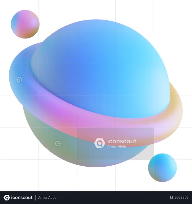 Forma Degradado Abstracto Galaxia  3D Icon