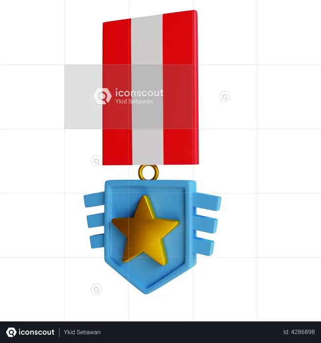 Gallantry Medal  3D Illustration