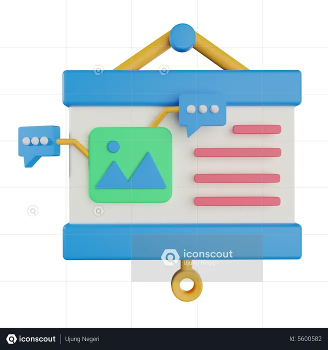Gallery Chat Chart  3D Icon