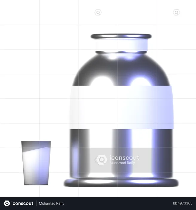 Gallon de lait  3D Icon