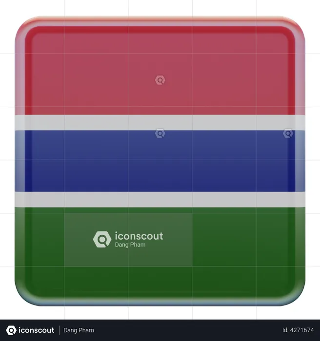 Gambia Flag Flag 3D Flag