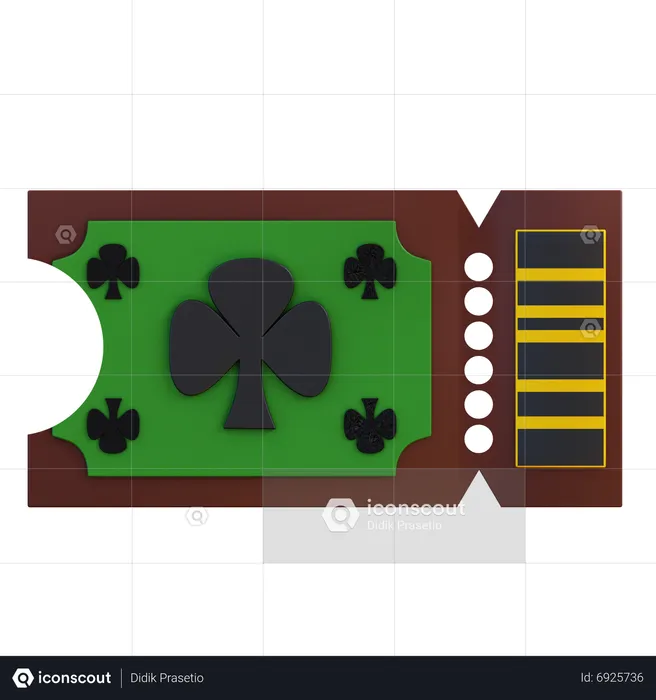 Gambling Coupon  3D Icon