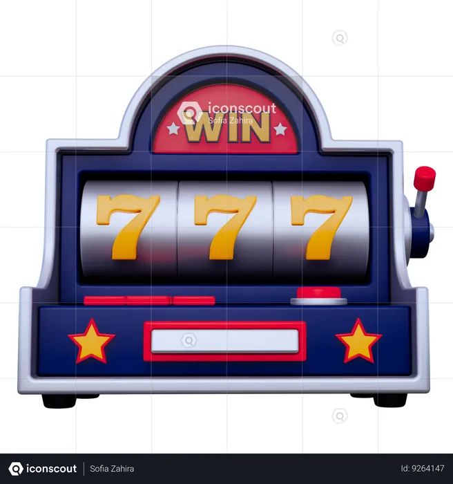 Gambling Slot Machine  3D Icon