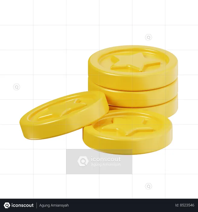 Game Coins  3D Icon