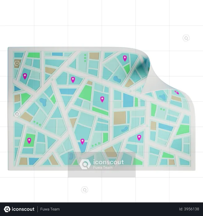 Game map  3D Icon