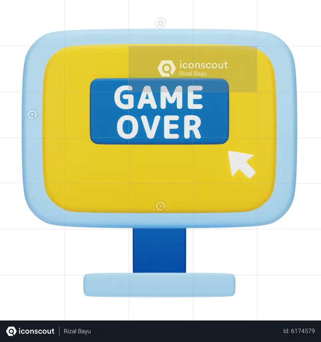 Game Over  3D Icon