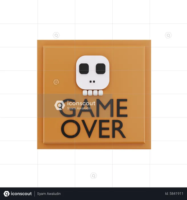 Game Over  3D Icon