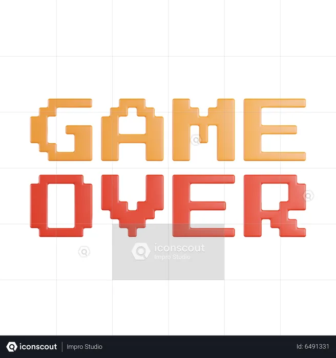 Game Over  3D Icon