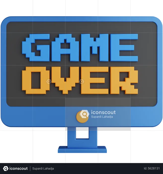 Game Over  3D Icon