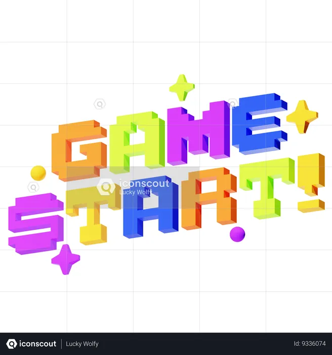 GAME START!  3D Icon